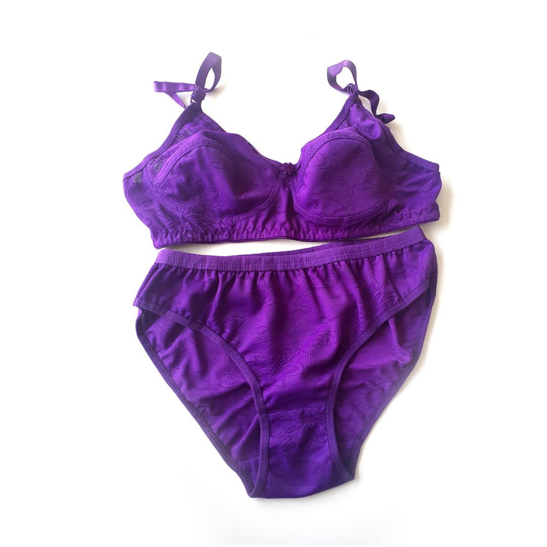 Bra & Panty Set Purple Lingerie Set - Tantraxx Beauty & Wellness